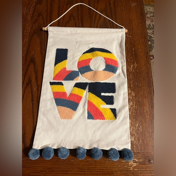 Other - Embroidered LOVE wall decor